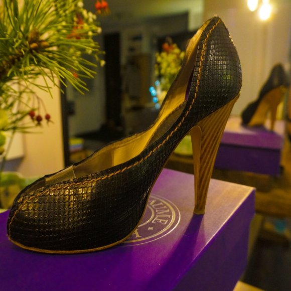 Guillaume  black  shoes from anaconda skin size 37 - Picture 8 of 8